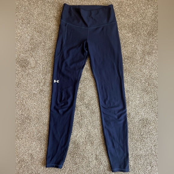 Under Armour HeatGear Navy Leggings - Picture 1 of 6